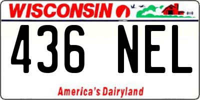 WI license plate 436NEL