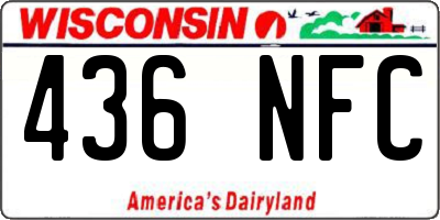 WI license plate 436NFC