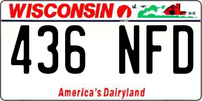 WI license plate 436NFD