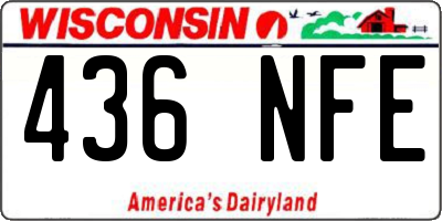 WI license plate 436NFE
