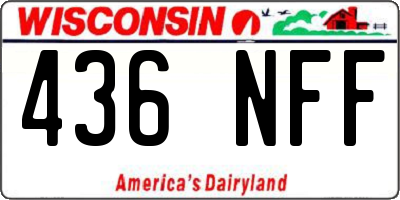 WI license plate 436NFF