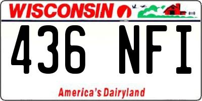 WI license plate 436NFI