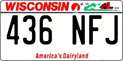WI license plate 436NFJ