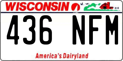 WI license plate 436NFM