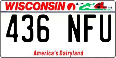 WI license plate 436NFU