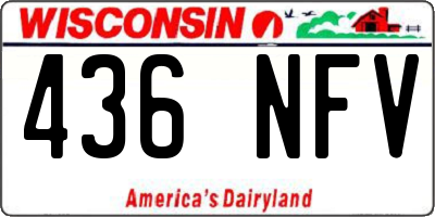WI license plate 436NFV
