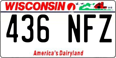 WI license plate 436NFZ