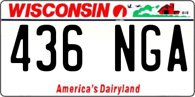 WI license plate 436NGA