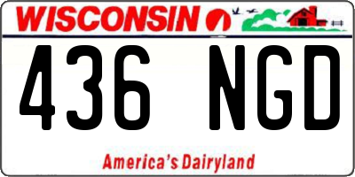 WI license plate 436NGD