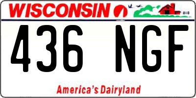 WI license plate 436NGF