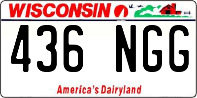 WI license plate 436NGG