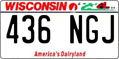 WI license plate 436NGJ