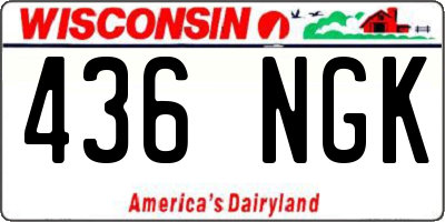 WI license plate 436NGK