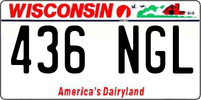 WI license plate 436NGL