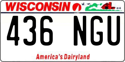 WI license plate 436NGU