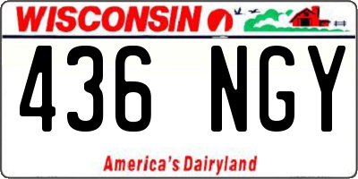 WI license plate 436NGY