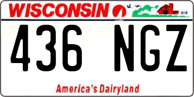 WI license plate 436NGZ