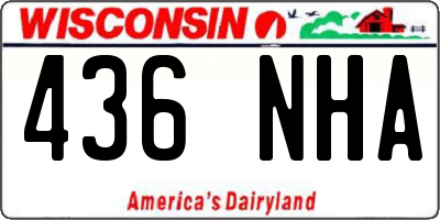 WI license plate 436NHA