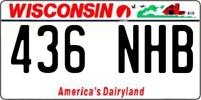 WI license plate 436NHB