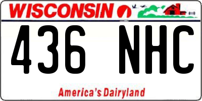 WI license plate 436NHC
