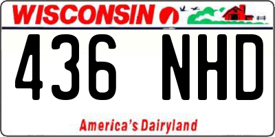 WI license plate 436NHD