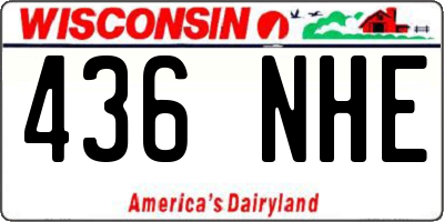 WI license plate 436NHE