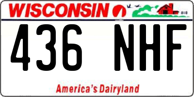 WI license plate 436NHF
