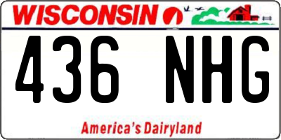 WI license plate 436NHG