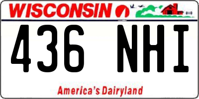 WI license plate 436NHI