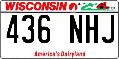 WI license plate 436NHJ