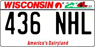 WI license plate 436NHL