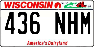 WI license plate 436NHM