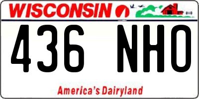 WI license plate 436NHO