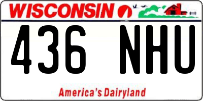 WI license plate 436NHU