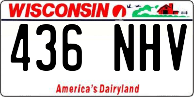 WI license plate 436NHV