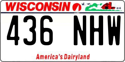 WI license plate 436NHW