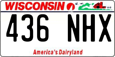 WI license plate 436NHX