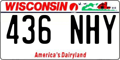 WI license plate 436NHY