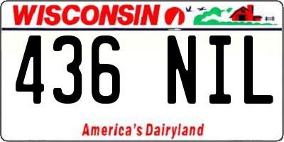 WI license plate 436NIL
