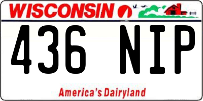 WI license plate 436NIP