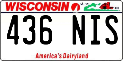 WI license plate 436NIS