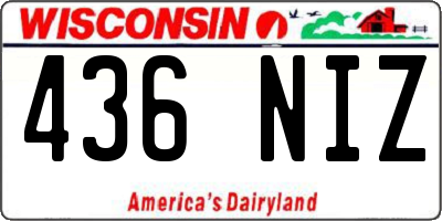 WI license plate 436NIZ
