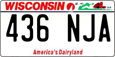 WI license plate 436NJA