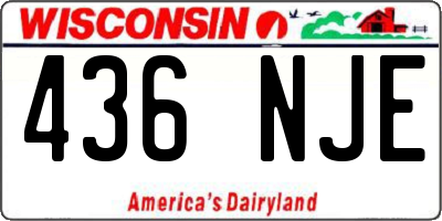 WI license plate 436NJE