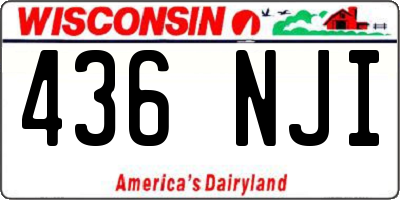 WI license plate 436NJI