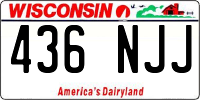 WI license plate 436NJJ