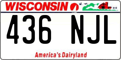 WI license plate 436NJL