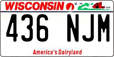 WI license plate 436NJM