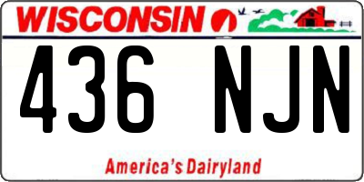 WI license plate 436NJN