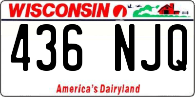 WI license plate 436NJQ